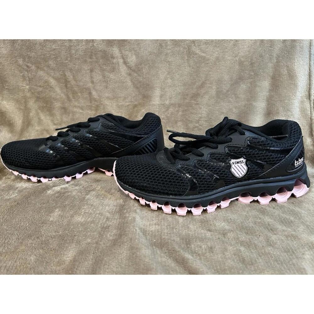 K-Swiss Tubes 200 Womens 8 Black Pink Running Shoe Jogging - Picture 8 of 9